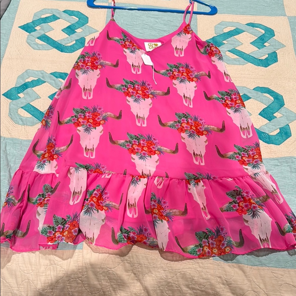 Floral Pink Mini Dress